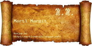 Mertl Margit névjegykártya
